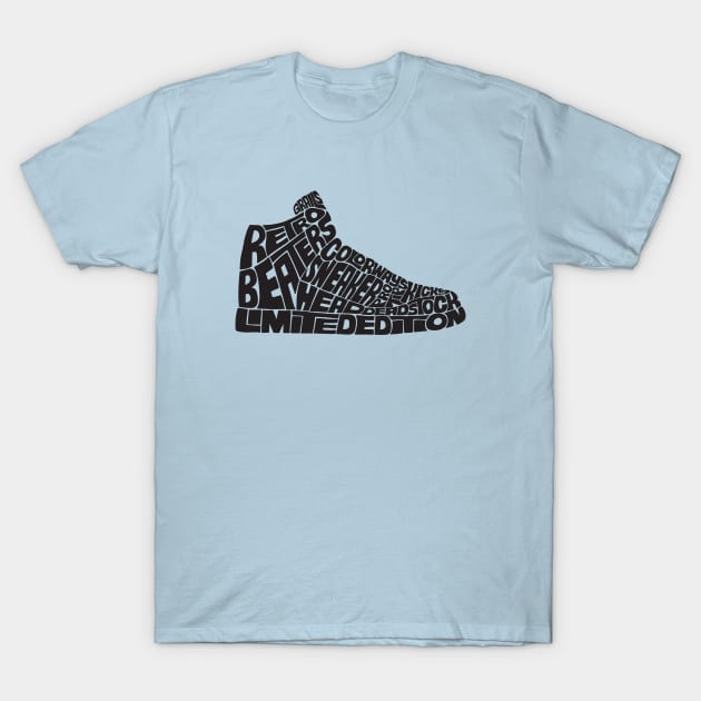 Sneakerhead detailed black T-Shirt by Seanings